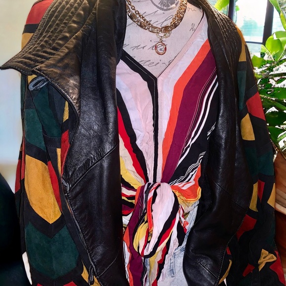 Tillys Polly & Esther Kimono Sleeve Crop Top Stripe Tie Front Top - Picture 11 of 12